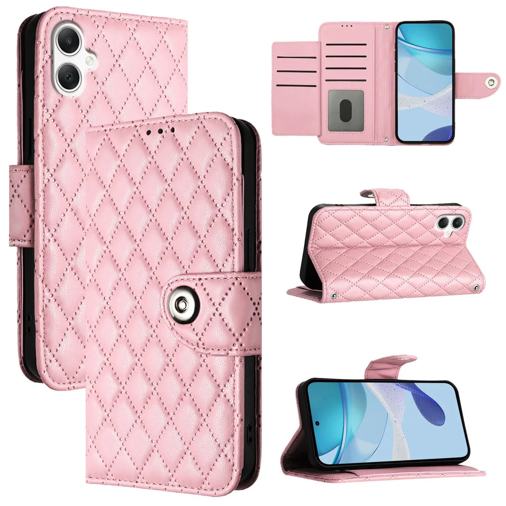 For Samsung Galaxy A06 Case YB Imprinting Series-8 Leather Wallet Phone Cover with 7 Card Slots