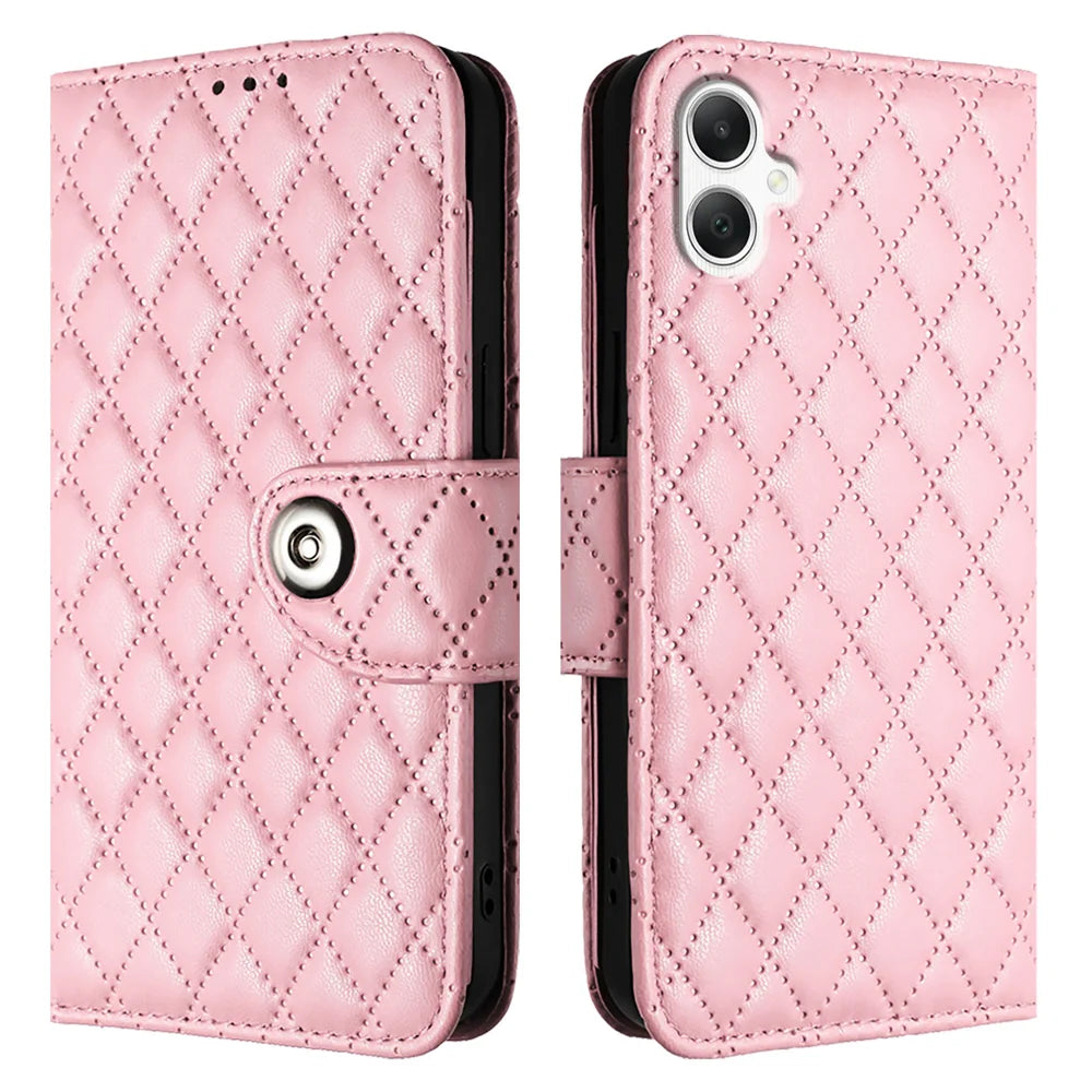 For Samsung Galaxy A06 Case YB Imprinting Series-8 Leather Wallet Phone Cover with 7 Card Slots