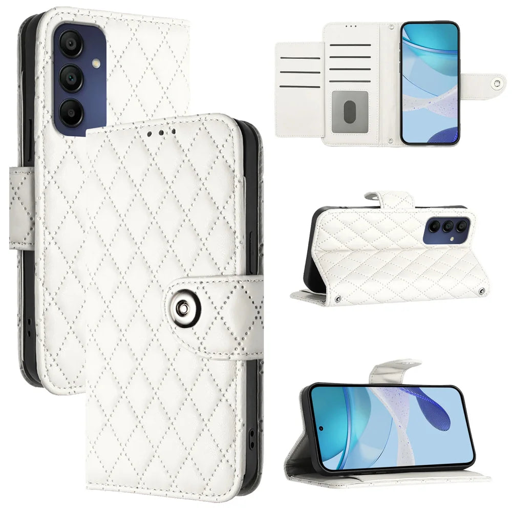 For Samsung Galaxy A16 5G Case YB Imprinting Series-8 Leather Wallet Phone Cover with 7 Card Slots