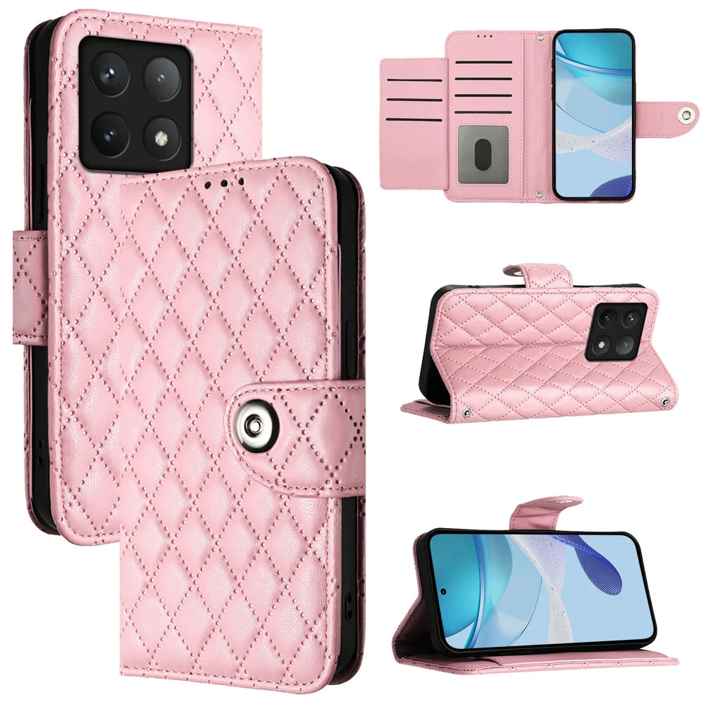 For Xiaomi 14T Case YB Imprinting Series-8 Leather Wallet Phone Cover with 7 Card Slots