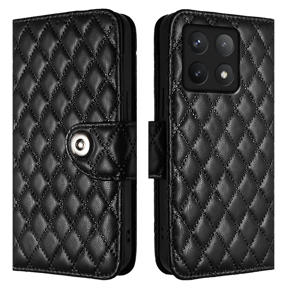 For Xiaomi 14T Pro Case YB Imprinting Series-8 Leather Wallet Phone Cover with 7 Card Slots