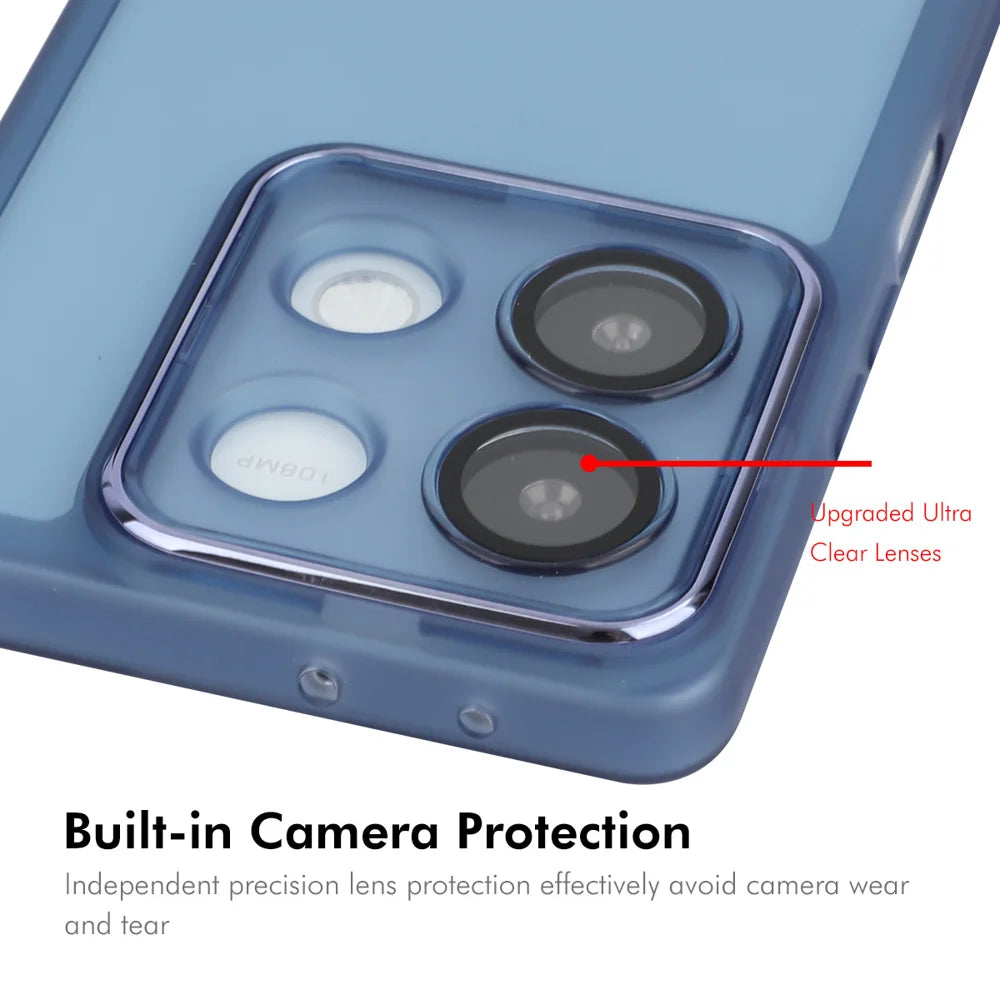 For Xiaomi Redmi Note 13 5G ENKAY HAT PRINCE Case Matte TPU Phone Cover with Lens Film + 9H Glass Protector