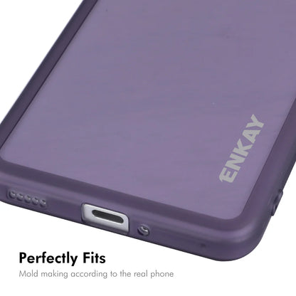 For Xiaomi Redmi K70E 5G ENKAY HAT PRINCE Case Matte TPU Phone Cover with Lens Film + 9H Glass Protector