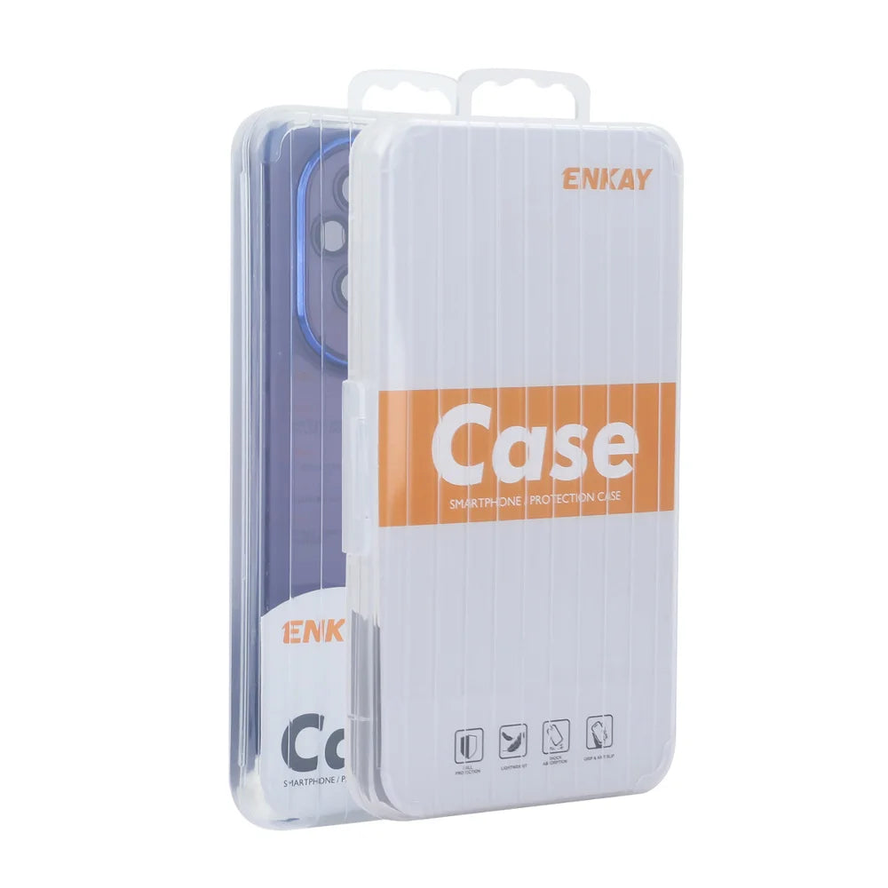 For Xiaomi Redmi K70E 5G ENKAY HAT PRINCE Case Matte TPU Phone Cover with Lens Film + 9H Glass Protector