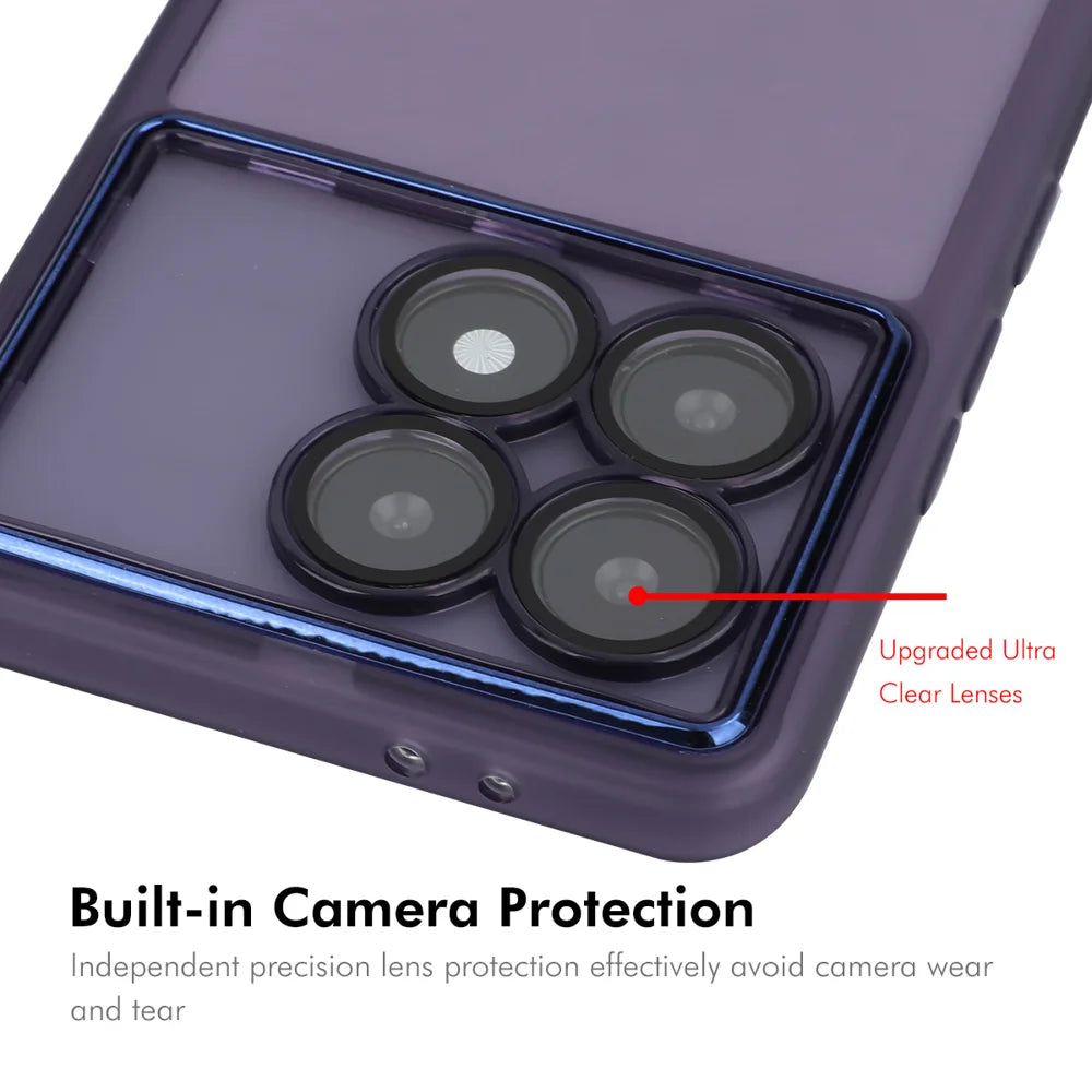 For Xiaomi Redmi K70 Ultra ENKAY HAT PRINCE Case Matte TPU Phone Cover with Lens Film + 9H Glass Protector