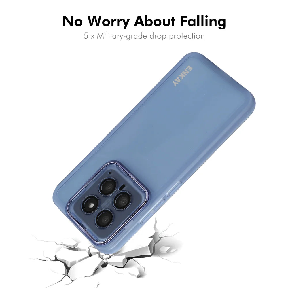 For Xiaomi 14 ENKAY HAT PRINCE Case Matte TPU Phone Cover with Lens Film + 9H Glass Protector