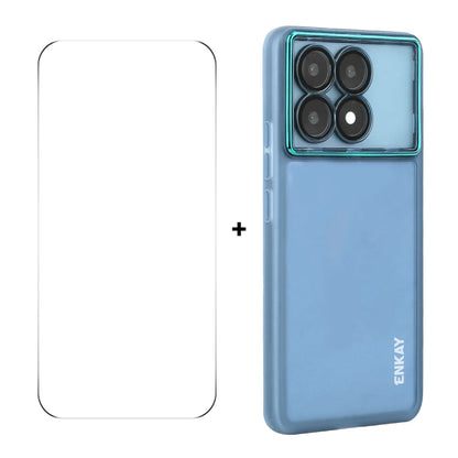 For Xiaomi Redmi K70 Pro 5G / Xiaomi Redmi K70 5G ENKAY HAT PRINCE Case Matte TPU Phone Cover with Lens Film + 9H Glass Protector
