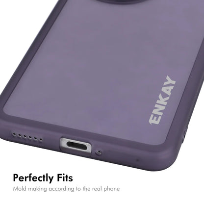 For Huawei nova 12 5G ENKAY HAT PRINCE Case Matte TPU Phone Cover with Lens Film + 9H Glass Protector