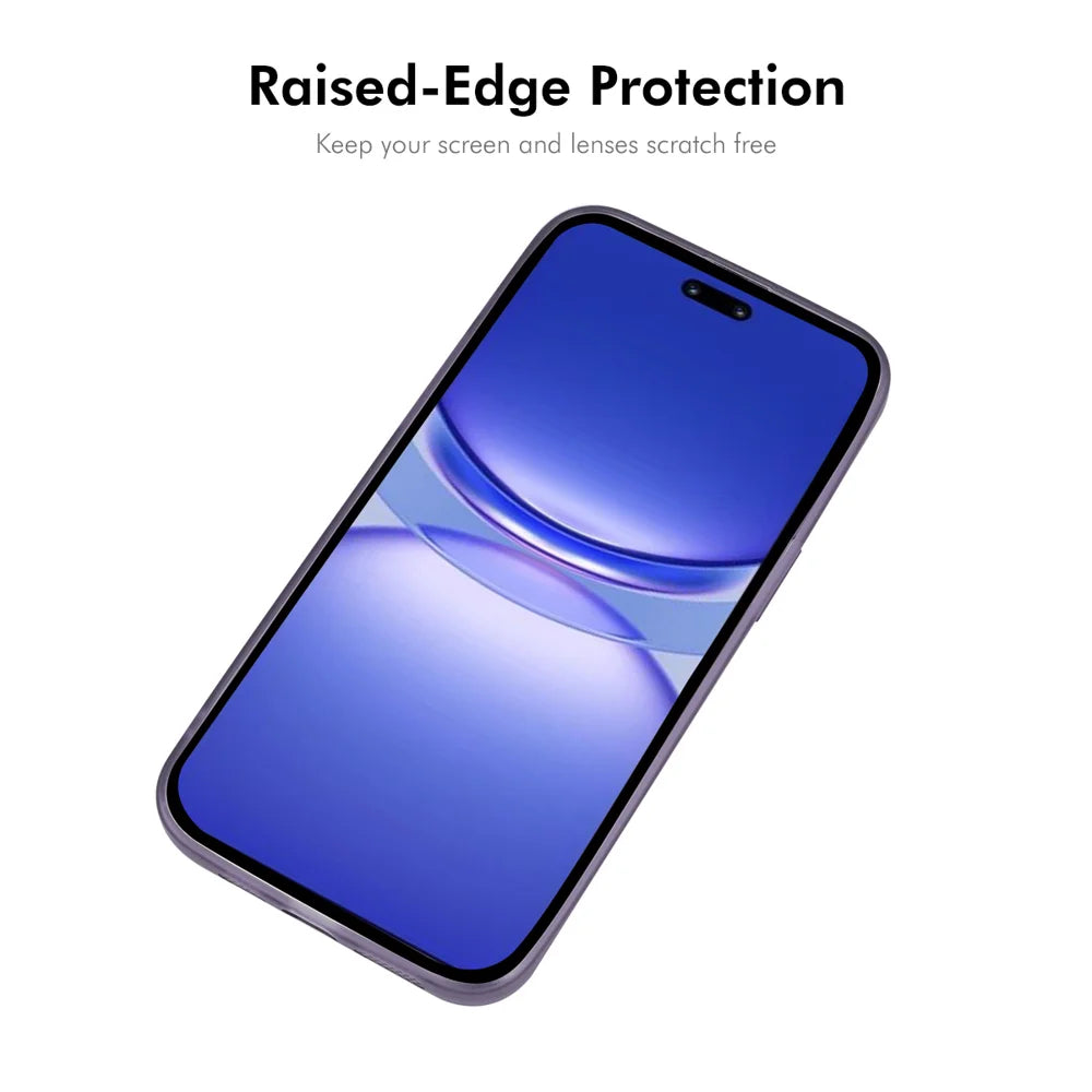 For Huawei nova 12 5G ENKAY HAT PRINCE Case Matte TPU Phone Cover with Lens Film + 9H Glass Protector