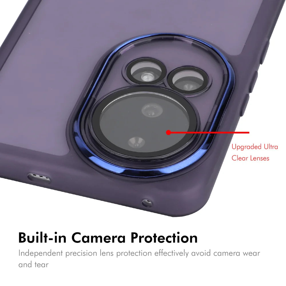 For Huawei nova 12 5G ENKAY HAT PRINCE Case Matte TPU Phone Cover with Lens Film + 9H Glass Protector