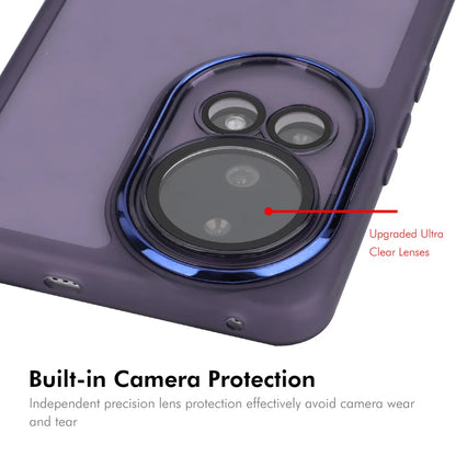 For Huawei nova 12 5G ENKAY HAT PRINCE Case Matte TPU Phone Cover with Lens Film + 9H Glass Protector