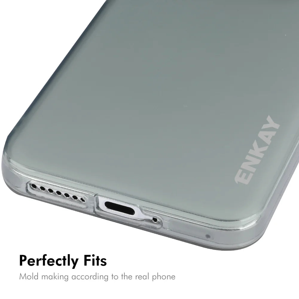 For Xiaomi 14 ENKAY HAT PRINCE Case Translucent Matte TPU Shockproof Phone Case with Screen Film