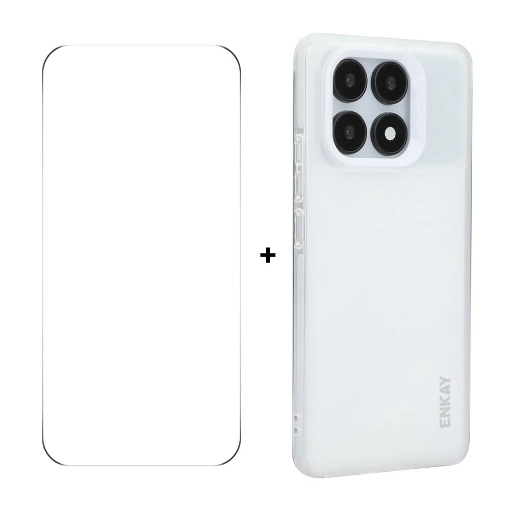 For Xiaomi Redmi K70 5G / Xiaomi Redmi K70 Pro 5G ENKAY HAT PRINCE Case Translucent Matte TPU Shockproof Phone Case with Screen Film