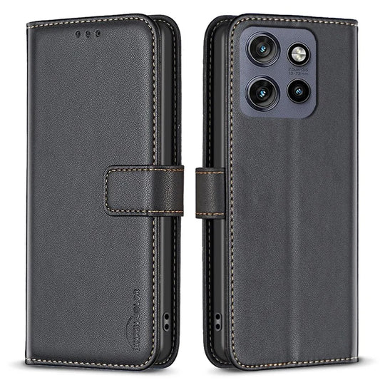 BINFEN COLOR BF17 For Motorola Edge 50 Neo 5G Case Wallet Folio Flip Leather Cover