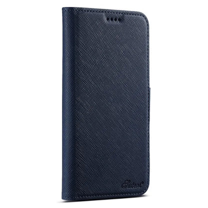 SUTENI J08 For iPhone 16 Pro Case Compatible with MagSafe Cross Texture Leather Wallet Phone Cover