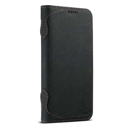 SUTENI J07 For iPhone 16 Pro Max Case Compatible with MagSafe Litchi Texture Leather Wallet Phone Cover