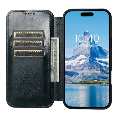 SUTENI J06 For iPhone 16 Case Compatible with MagSafe Textured PU Leather Flip Phone Cover