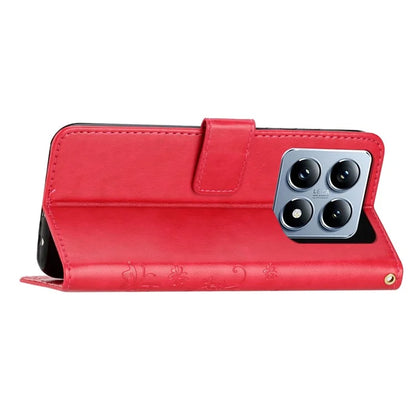 For Xiaomi 14T Case Pattern Imprint PU Leather Phone Wallet Cover with Strap