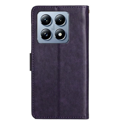 For Xiaomi 14T Case Pattern Imprint PU Leather Phone Wallet Cover with Strap