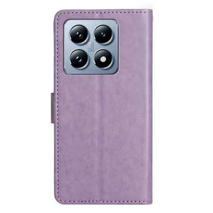 For Xiaomi 14T Case Pattern Imprint PU Leather Phone Wallet Cover with Strap