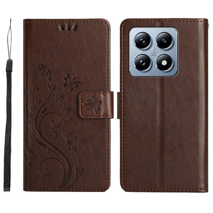 For Xiaomi 14T Case Pattern Imprint PU Leather Phone Wallet Cover with Strap