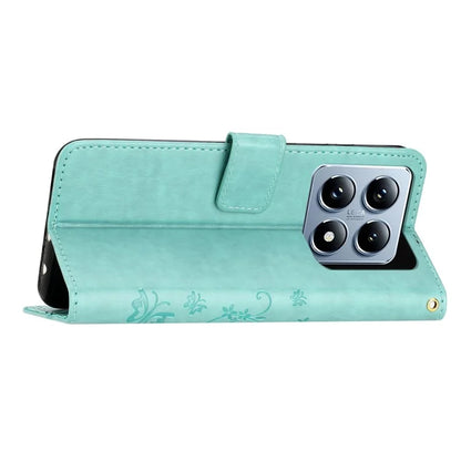 For Xiaomi 14T Pro Case Pattern Imprint PU Leather Phone Wallet Cover with Strap