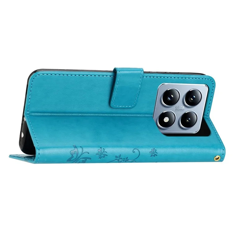 For Xiaomi 14T Pro Case Pattern Imprint PU Leather Phone Wallet Cover with Strap