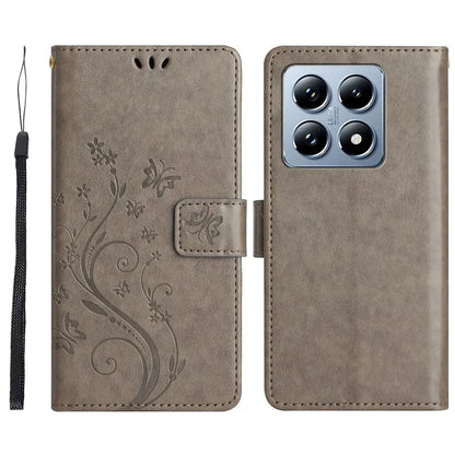 For Xiaomi 14T Pro Case Pattern Imprint PU Leather Phone Wallet Cover with Strap
