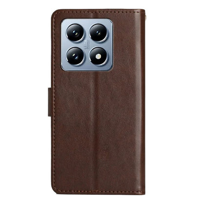 For Xiaomi 14T Pro Case Pattern Imprint PU Leather Phone Wallet Cover with Strap