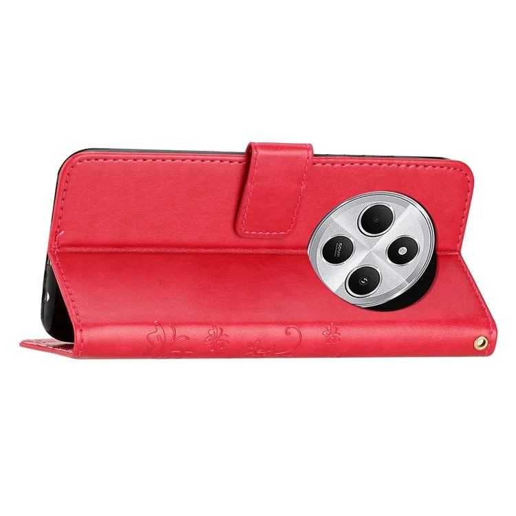For Xiaomi Redmi 14C 4G Case Pattern Imprint PU Leather Phone Wallet Cover with Strap