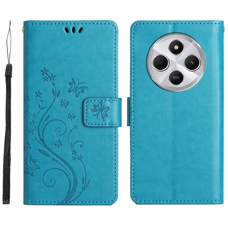 For Xiaomi Redmi 14C 4G Case Pattern Imprint PU Leather Phone Wallet Cover with Strap