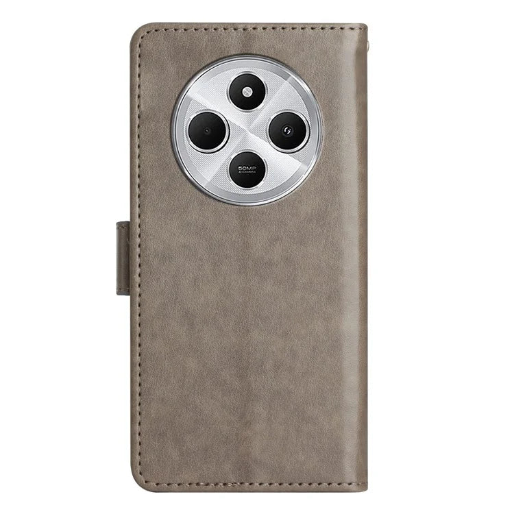 For Xiaomi Redmi 14C 4G Case Pattern Imprint PU Leather Phone Wallet Cover with Strap