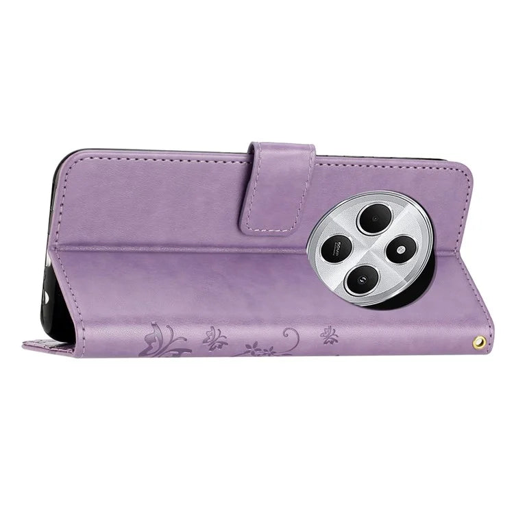 For Xiaomi Redmi 14C 4G Case Pattern Imprint PU Leather Phone Wallet Cover with Strap