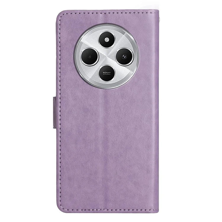 For Xiaomi Redmi 14C 4G Case Pattern Imprint PU Leather Phone Wallet Cover with Strap