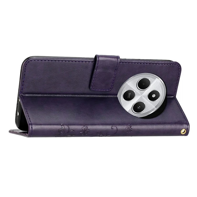 For Xiaomi Redmi 14C 4G Case Pattern Imprint PU Leather Phone Wallet Cover with Strap