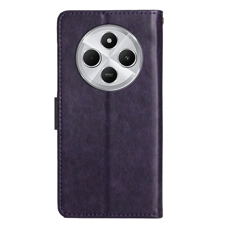 For Xiaomi Redmi 14C 4G Case Pattern Imprint PU Leather Phone Wallet Cover with Strap