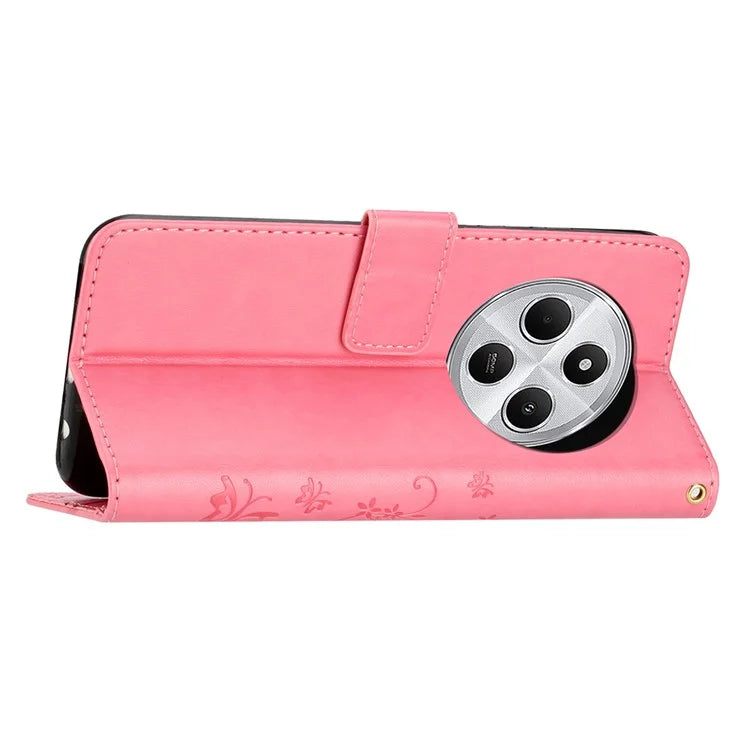 For Xiaomi Redmi 14C 4G Case Pattern Imprint PU Leather Phone Wallet Cover with Strap