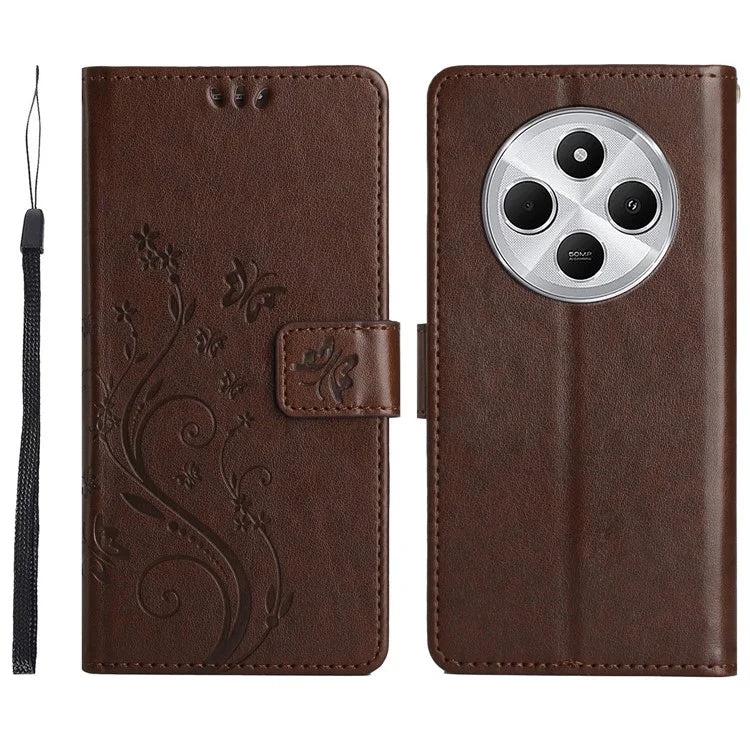 For Xiaomi Redmi 14C 4G Case Pattern Imprint PU Leather Phone Wallet Cover with Strap