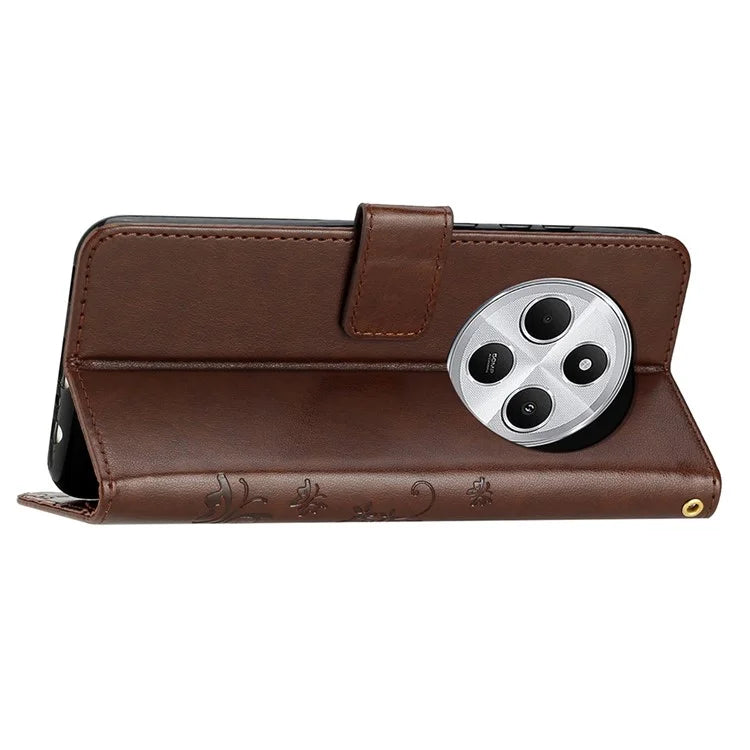 For Xiaomi Redmi 14C 4G Case Pattern Imprint PU Leather Phone Wallet Cover with Strap
