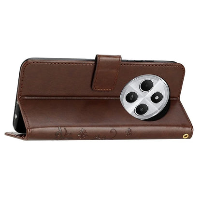 For Xiaomi Redmi 14C 4G Case Pattern Imprint PU Leather Phone Wallet Cover with Strap