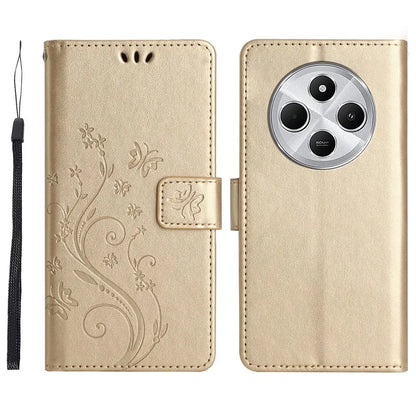 For Xiaomi Redmi 14C 4G Case Pattern Imprint PU Leather Phone Wallet Cover with Strap