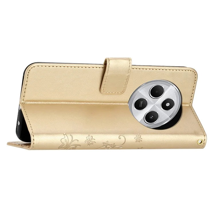 For Xiaomi Redmi 14C 4G Case Pattern Imprint PU Leather Phone Wallet Cover with Strap