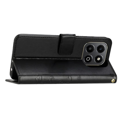 For Honor 200 Smart 5G Case Pattern Imprint PU Leather Phone Wallet Cover with Strap