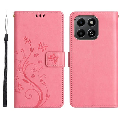 For Honor 200 Smart 5G Case Pattern Imprint PU Leather Phone Wallet Cover with Strap