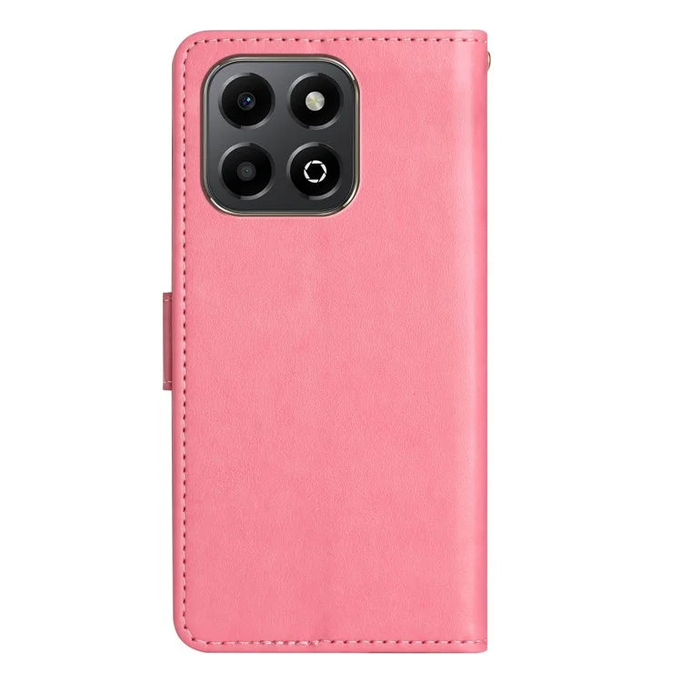 For Honor 200 Smart 5G Case Pattern Imprint PU Leather Phone Wallet Cover with Strap
