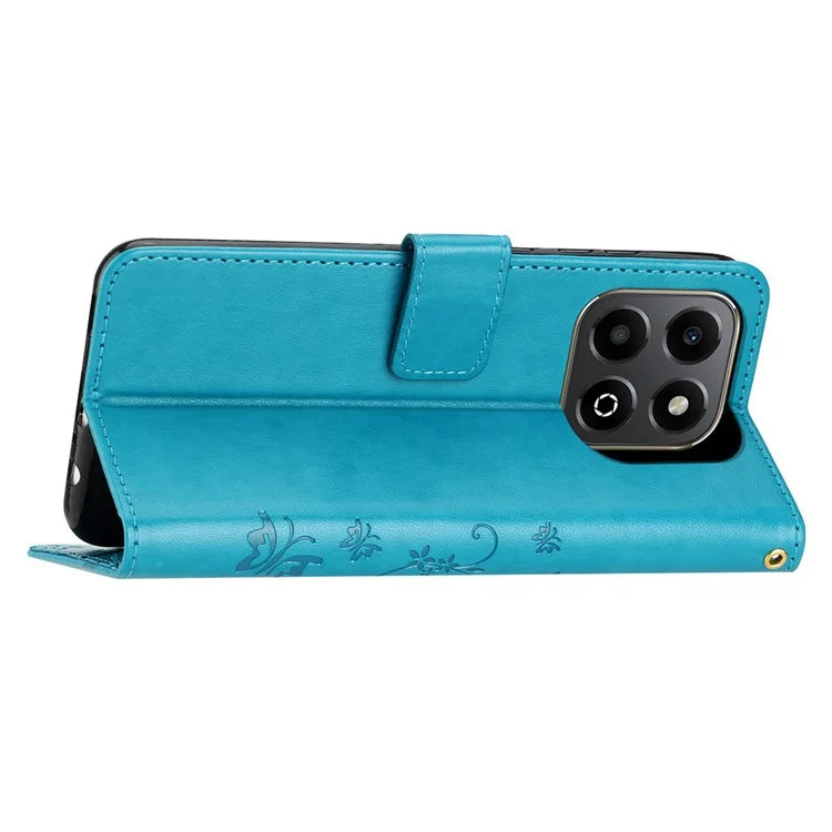 For Honor 200 Smart 5G Case Pattern Imprint PU Leather Phone Wallet Cover with Strap