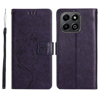 For Honor 200 Smart 5G Case Pattern Imprint PU Leather Phone Wallet Cover with Strap