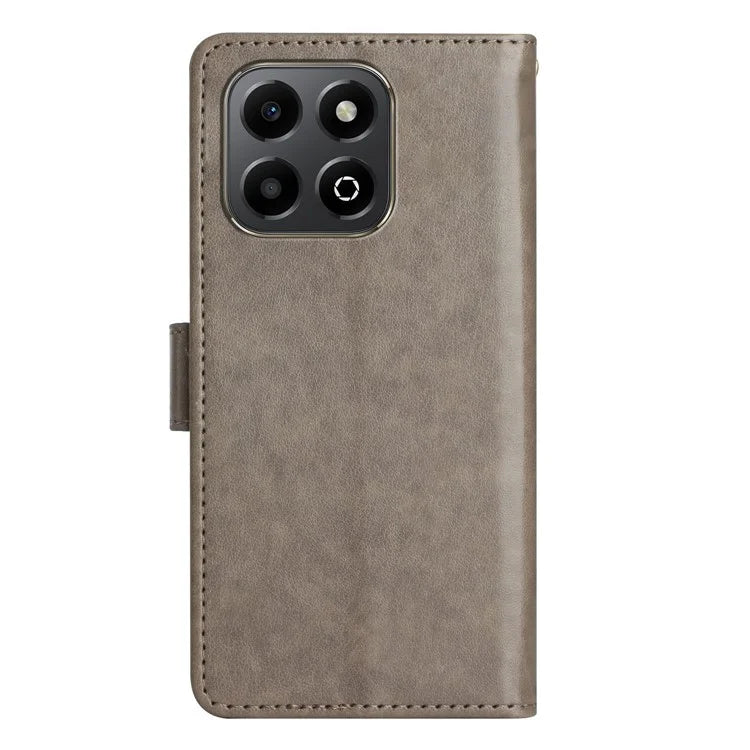 For Honor 200 Smart 5G Case Pattern Imprint PU Leather Phone Wallet Cover with Strap