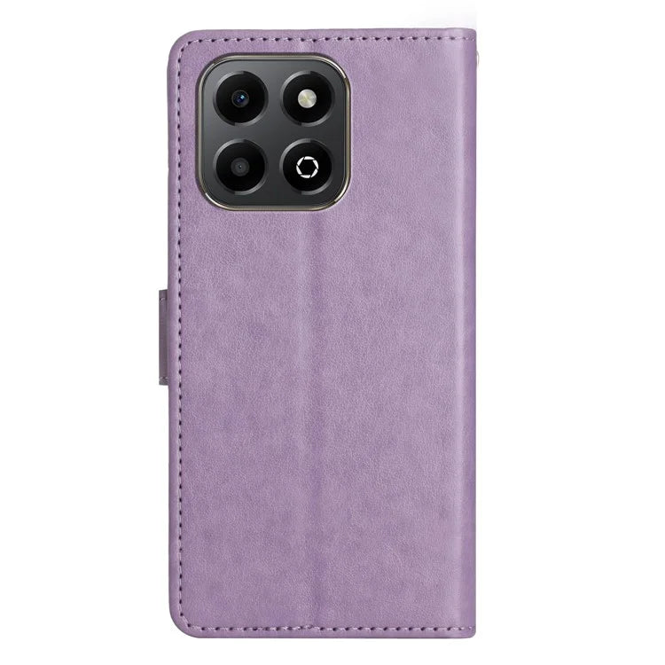 For Honor 200 Smart 5G Case Pattern Imprint PU Leather Phone Wallet Cover with Strap