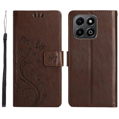 For Honor 200 Smart 5G Case Pattern Imprint PU Leather Phone Wallet Cover with Strap
